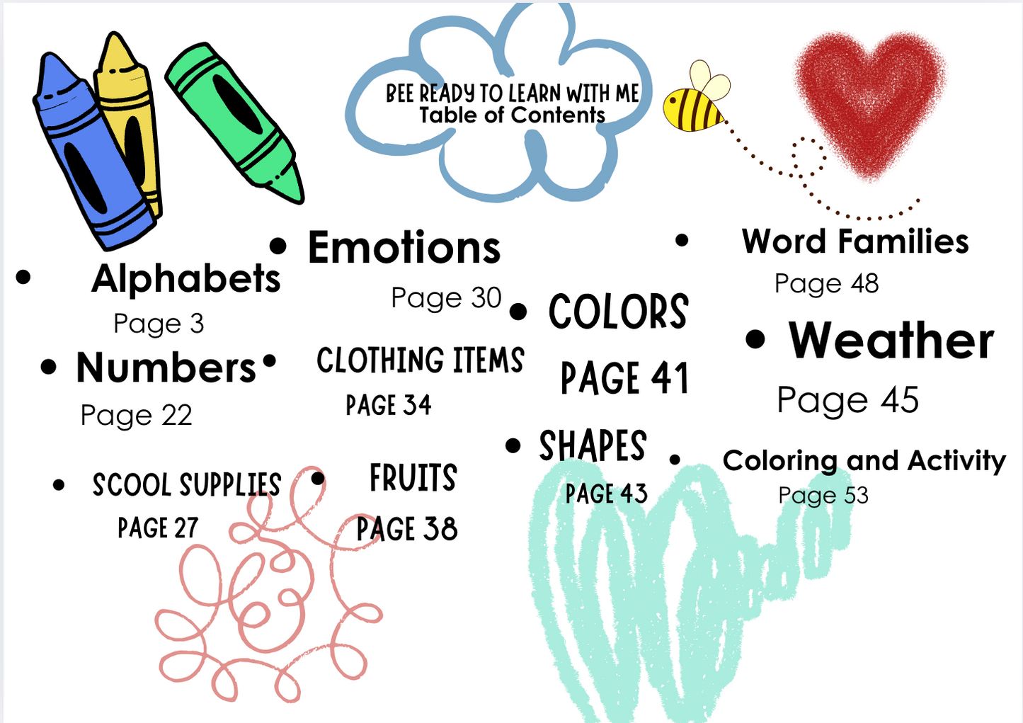 BEE Ready to learn with ME Lesson plan! DIGITAL PRODUCT