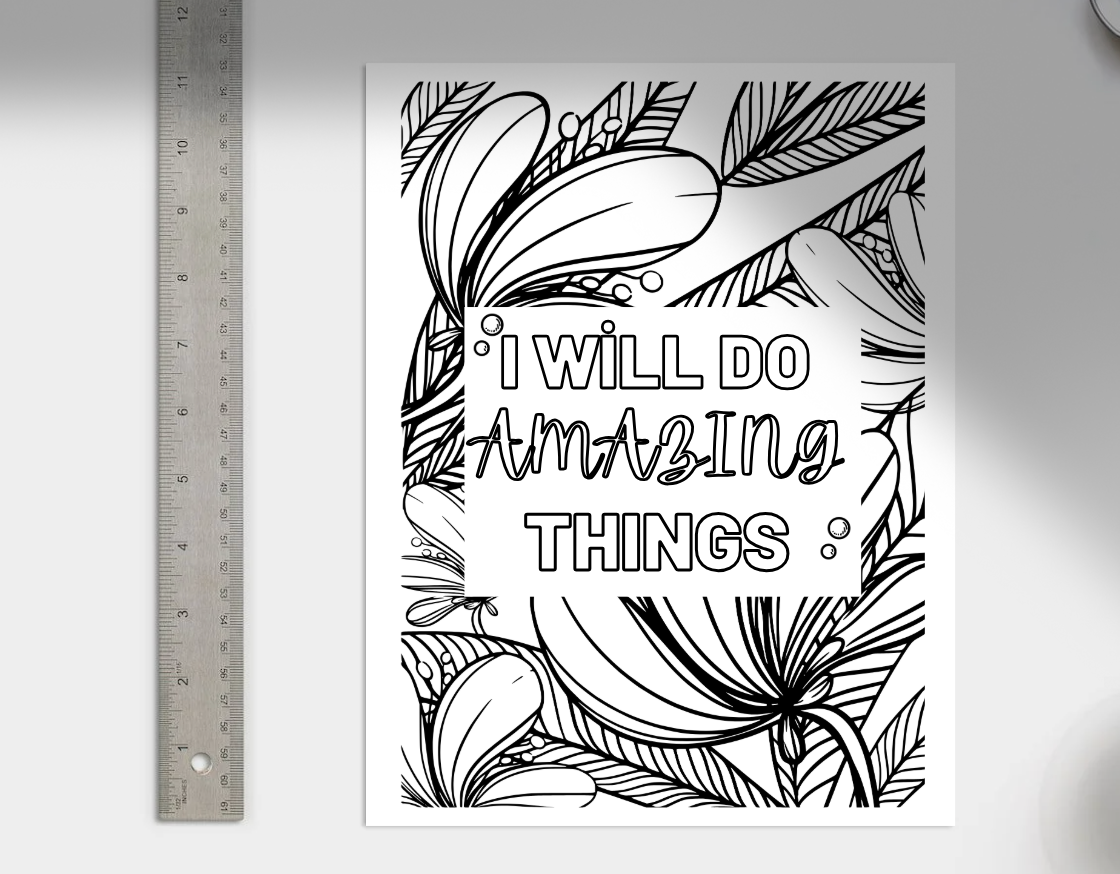 Positive Affirmation Coloring and Activity Book:Fun Coloring and Activity-DIGITAL COPY